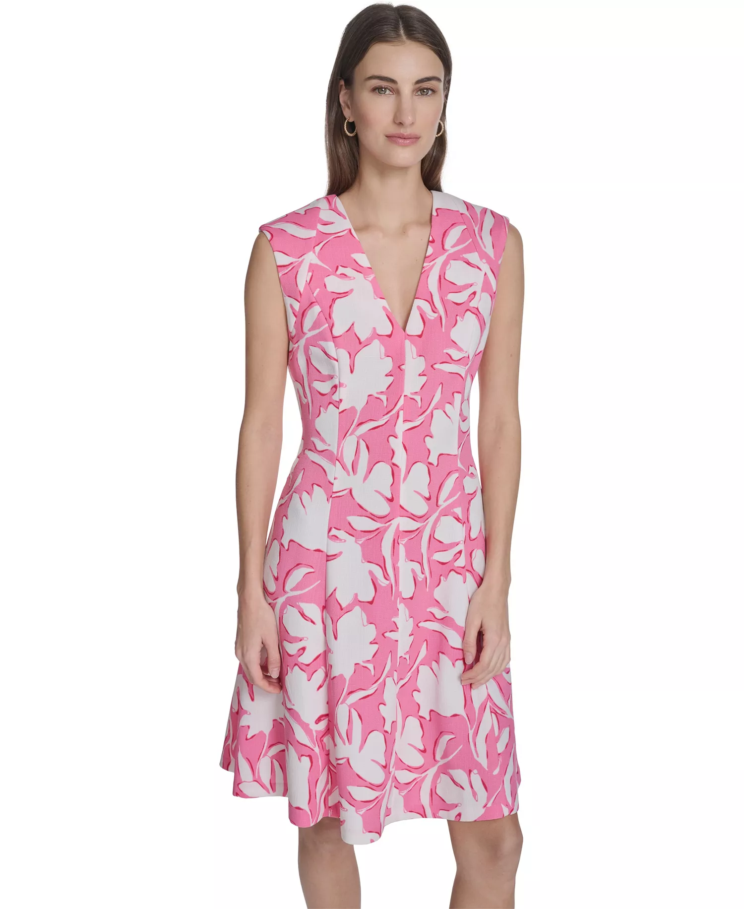 mni-72a77710b614c5aef4b7b316b413349b Women's Printed V-Neck Dress