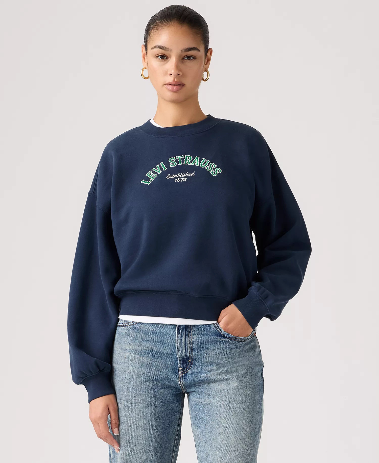 mni-72b2a889bc8912331e127d599a440dc4 Women's Graphic Boxy Crew Neck Sweatshirt