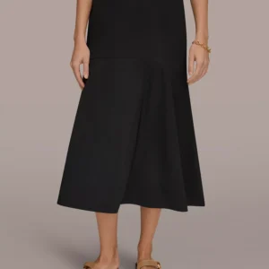 Women's Four Way Stretch High-Low Skirt with Yoke