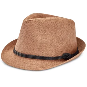Men's Paper Straw Vintage-Inspired Fedora Hat