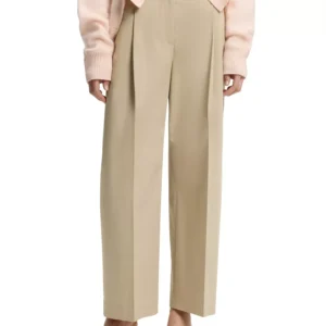 BOSS by Women's Stretch Cotton Relaxed-Fit Culottes Pants