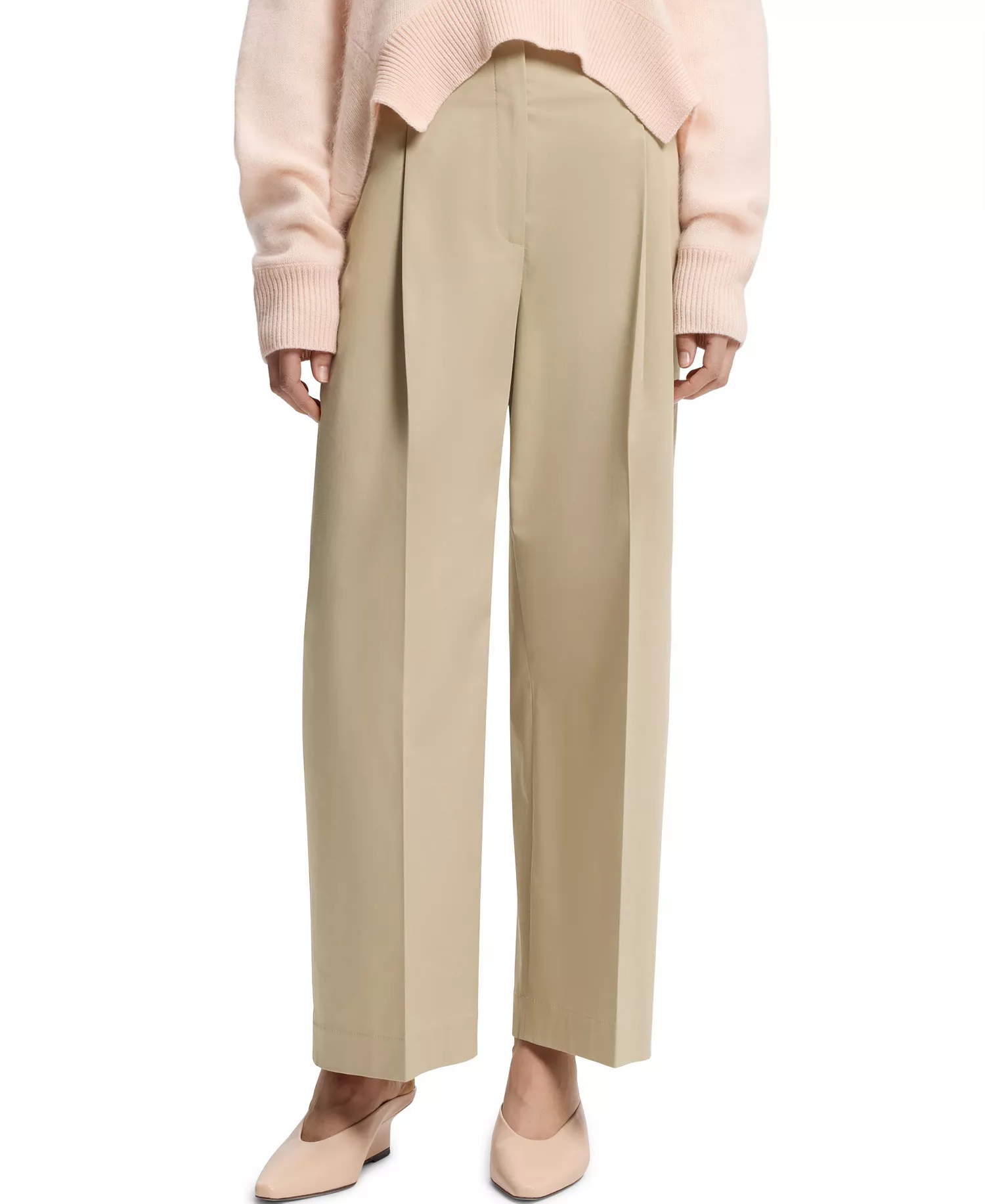 mni-7384f92d47066bff96e7b0a0c010ba2d BOSS by Women's Stretch Cotton Relaxed-Fit Culottes Pants