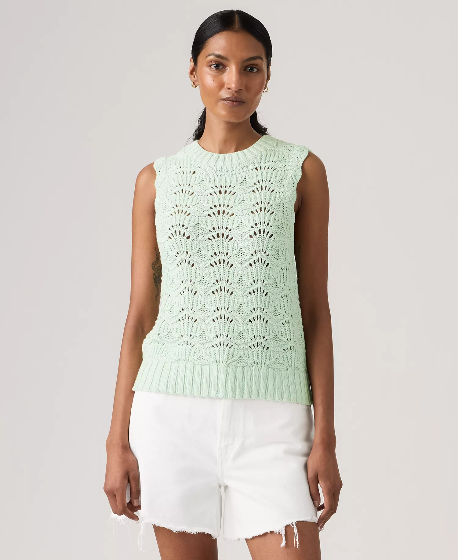 mni-738ce99118a8e8e5b19ccf2f21e5862b Women's Sleeveless Crochet Tank Top