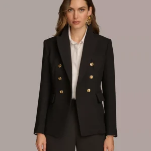 Women's Double Breasted Buttoned Blazer