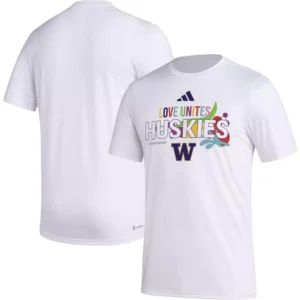 Men's x Rich Mnisi Pride Collection White Washington Huskies Pregame AEROREADY T-Shirt