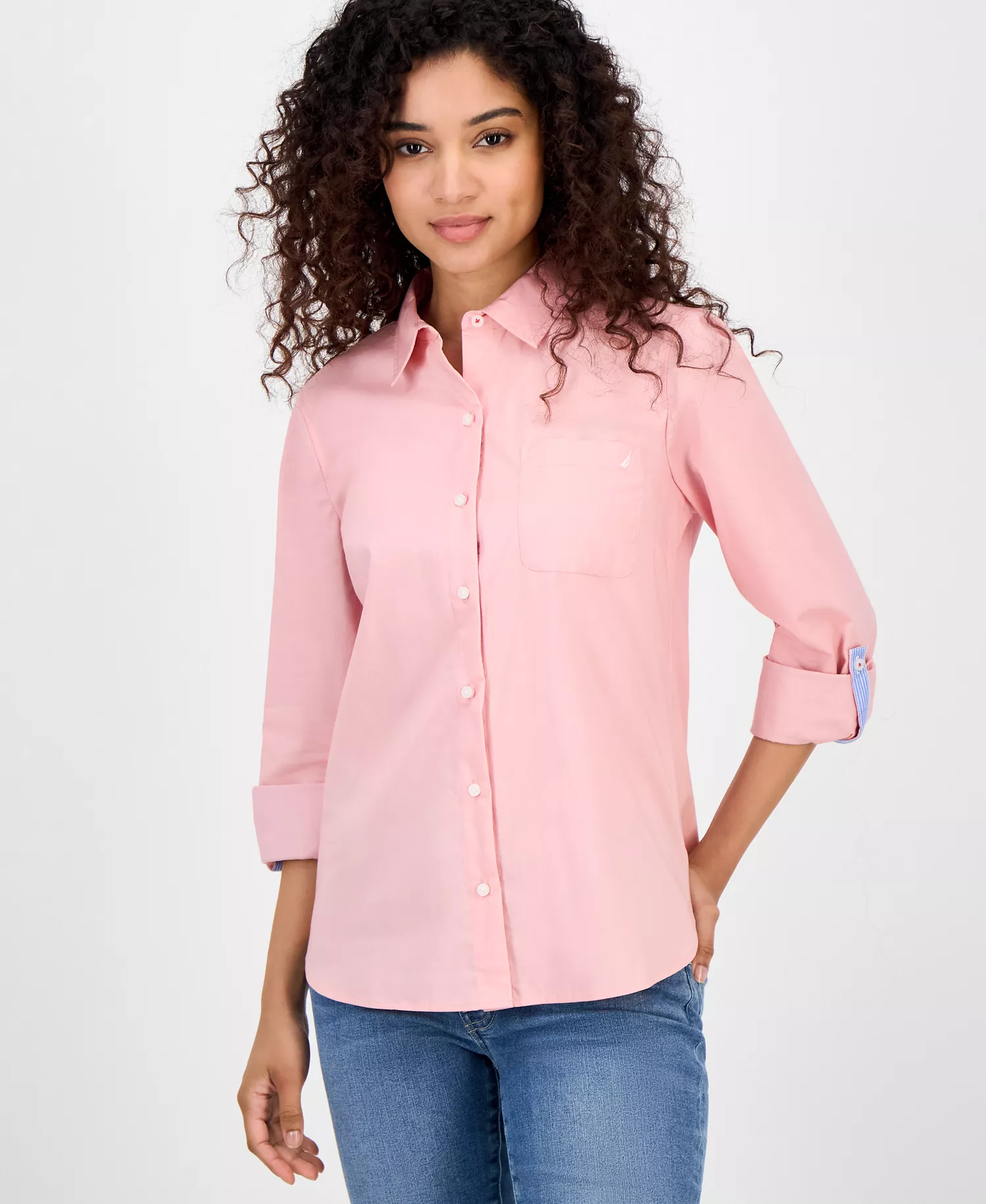 mni-74f19dbc456f09cedb051732f1a5c657 Women's Roll-Tab Button-Front Shirt — изображение 3