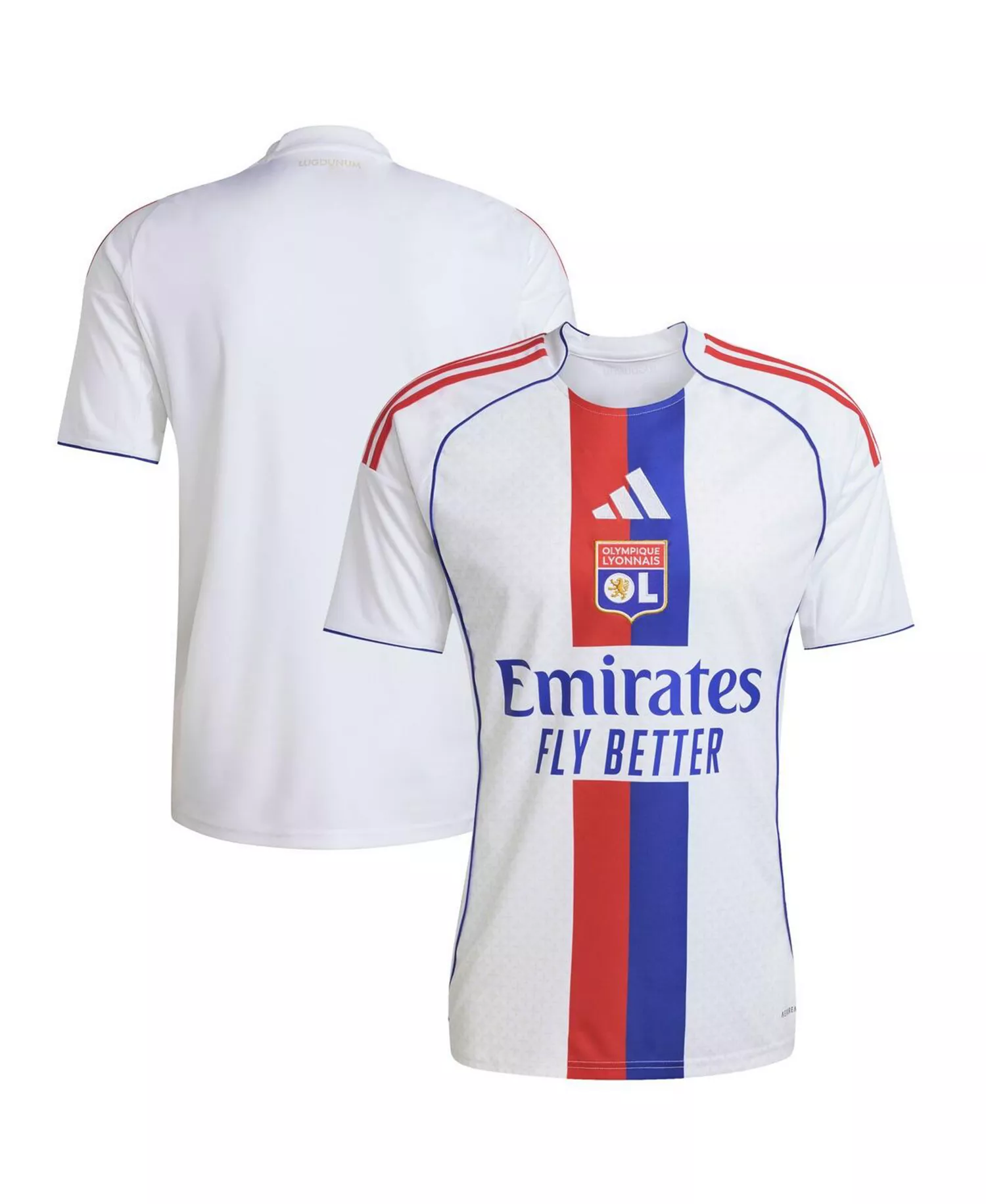 mni-754e775ad2ba0c1e3844426d6c7a03e6 Men's White Olympique Lyonnais 2025/26 Home Replica Jersey