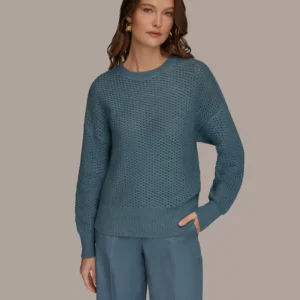Women's Long-Sleeve Open Stitch Sweater
