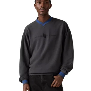 Men's V-Neck Long-Sleeve Sweatshirt
