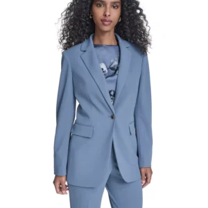 Women's Scuba Crepe One-Button Blazer