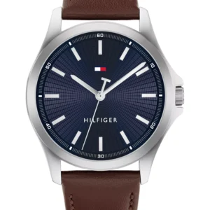 Men's Quartz Brown Leather Strap Watch 42mm
