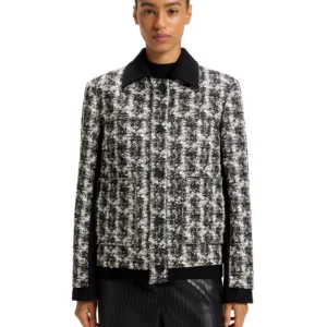BOSS by Women's Patterned Feather Tweed Regular-Fit Jacket