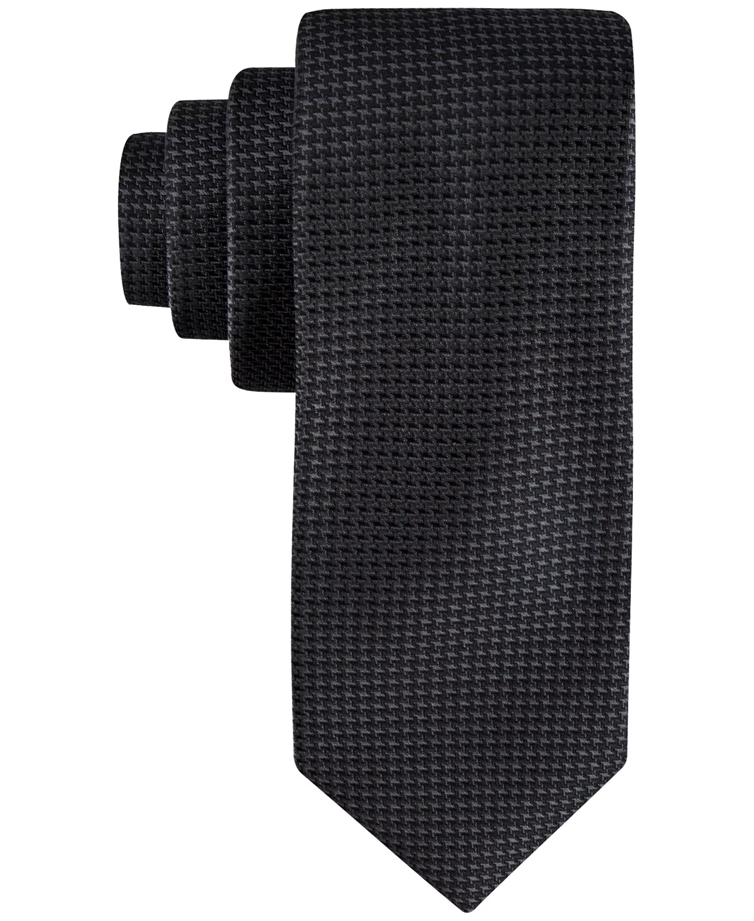 mni-7736849deabc23aeeab695ecc987796a Men's Indigo Houndstooth Tie