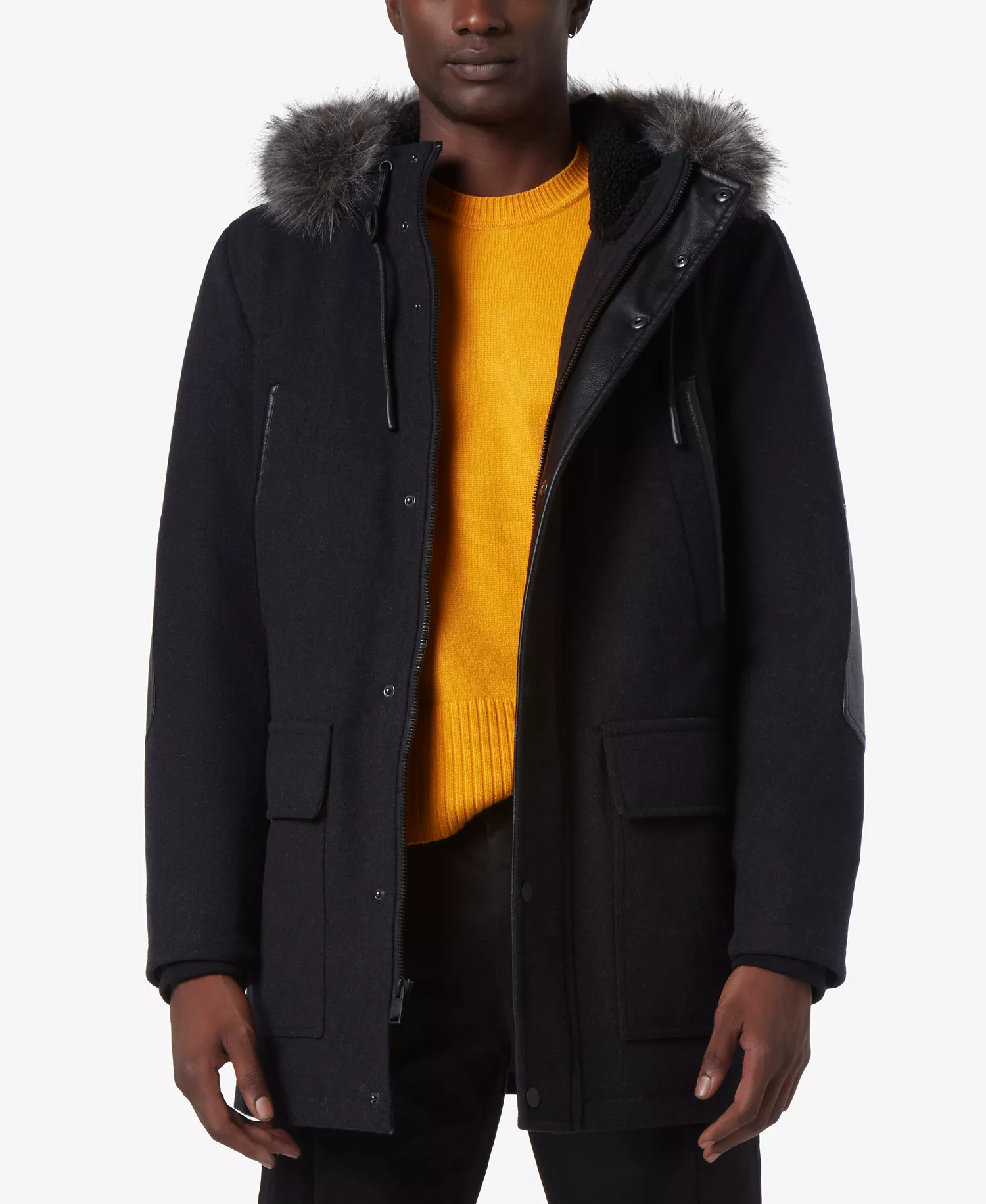 mni-776dcf5664c65bcb4cc9498ea9116b81 Men's Dawson Hooded Parka with Faux-Leather & Faux-Fur Trim — изображение 3