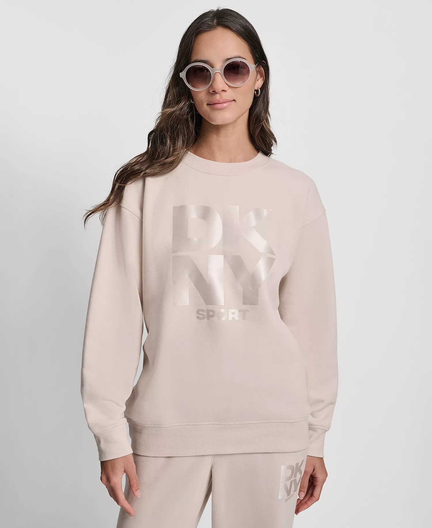 mni-777a7f9aaf18f240b7520ffab542c9f7 Women's Transfer Logo Crew Neck Sweatshirt