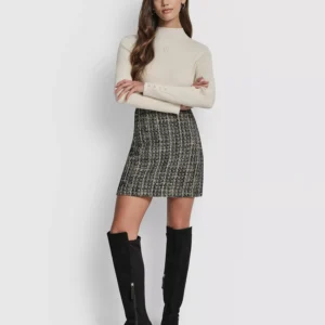 Women's Back Darts Mini Skirt