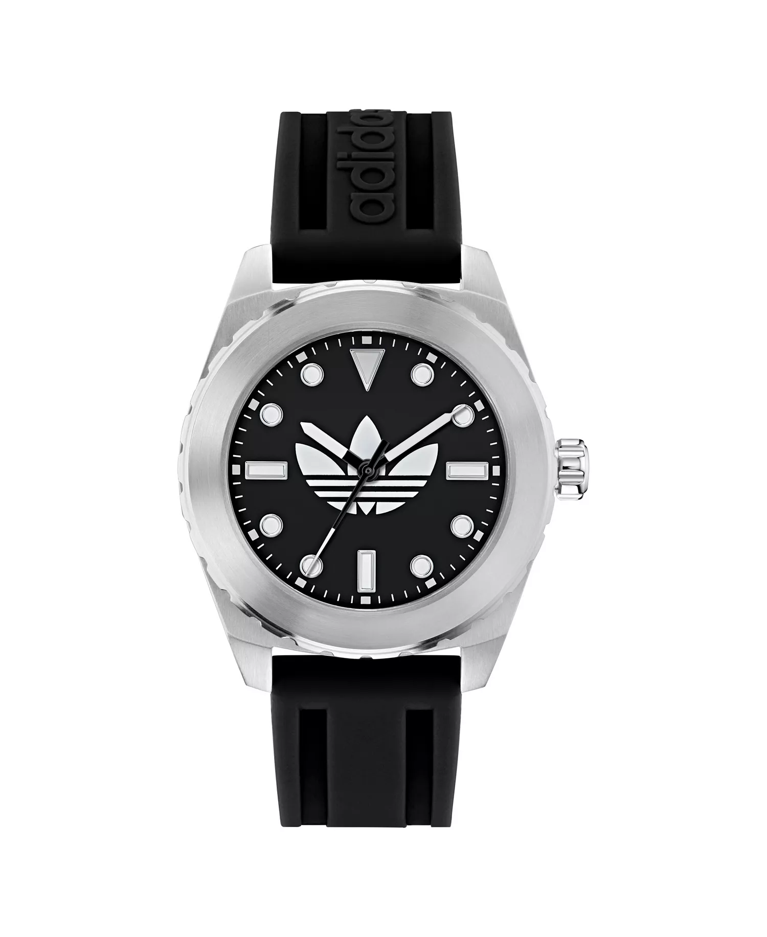 mni-77e2386e5386cdb420d29454b0c3b397 Unisex Analog Black Silicone Watch, 44mm