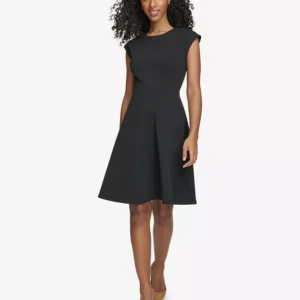 Women's Crew Neck Short-Sleeve Dress