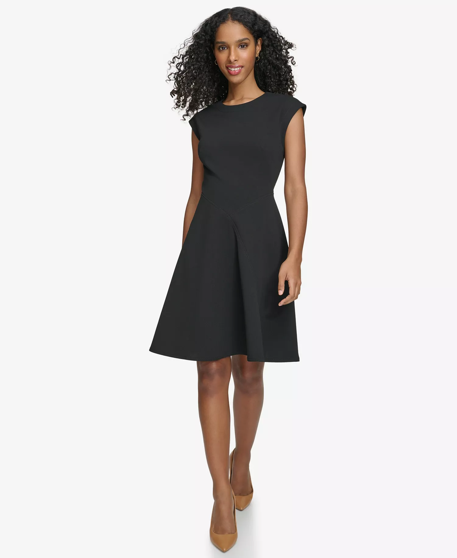 mni-783dbaeea9bd9efbef7c6aff60ef3ee3 Women's Crew Neck Short-Sleeve Dress