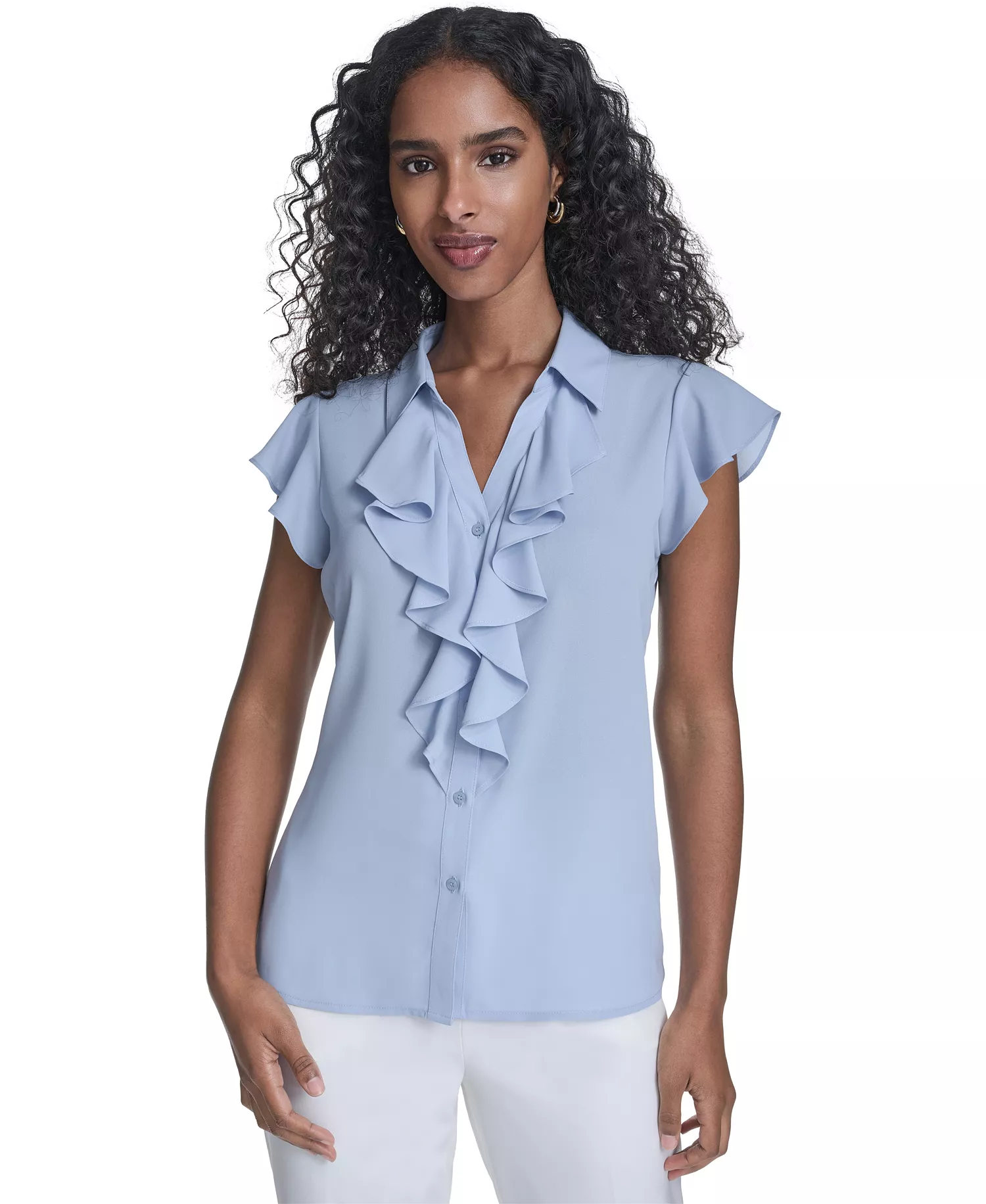 mni-786193549706684052f8a85700f1d5f3 Women's Solid Short-Sleeve Top — изображение 4