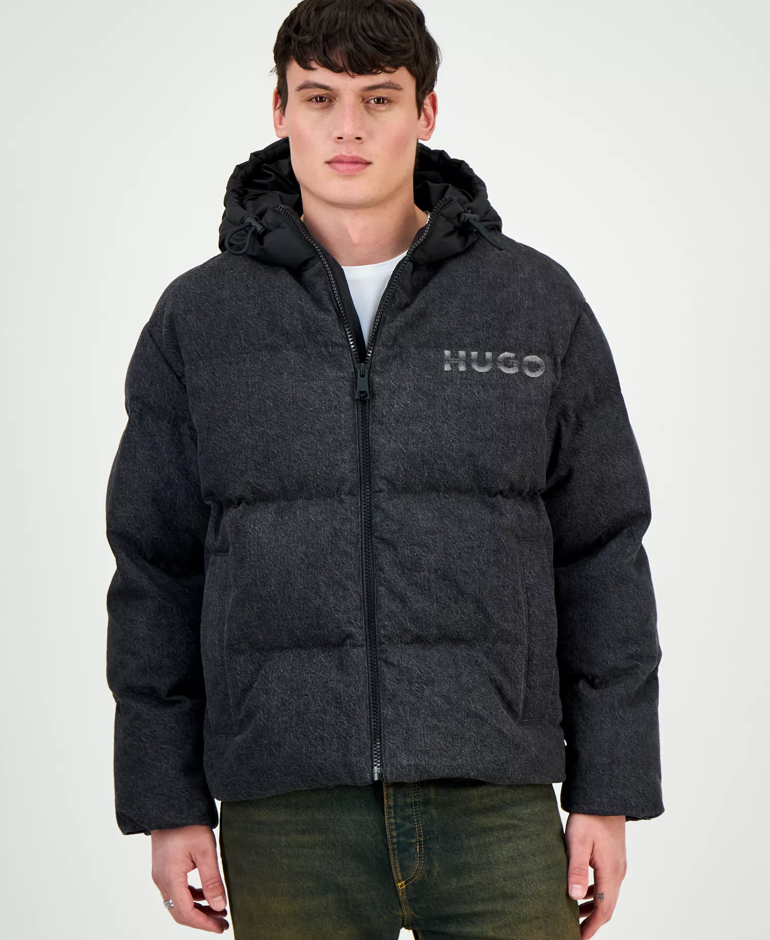 mni-7890b45b4f3788f743d243c9b71f2304 Men's Bowan Zip-Front Hooded Jacket
