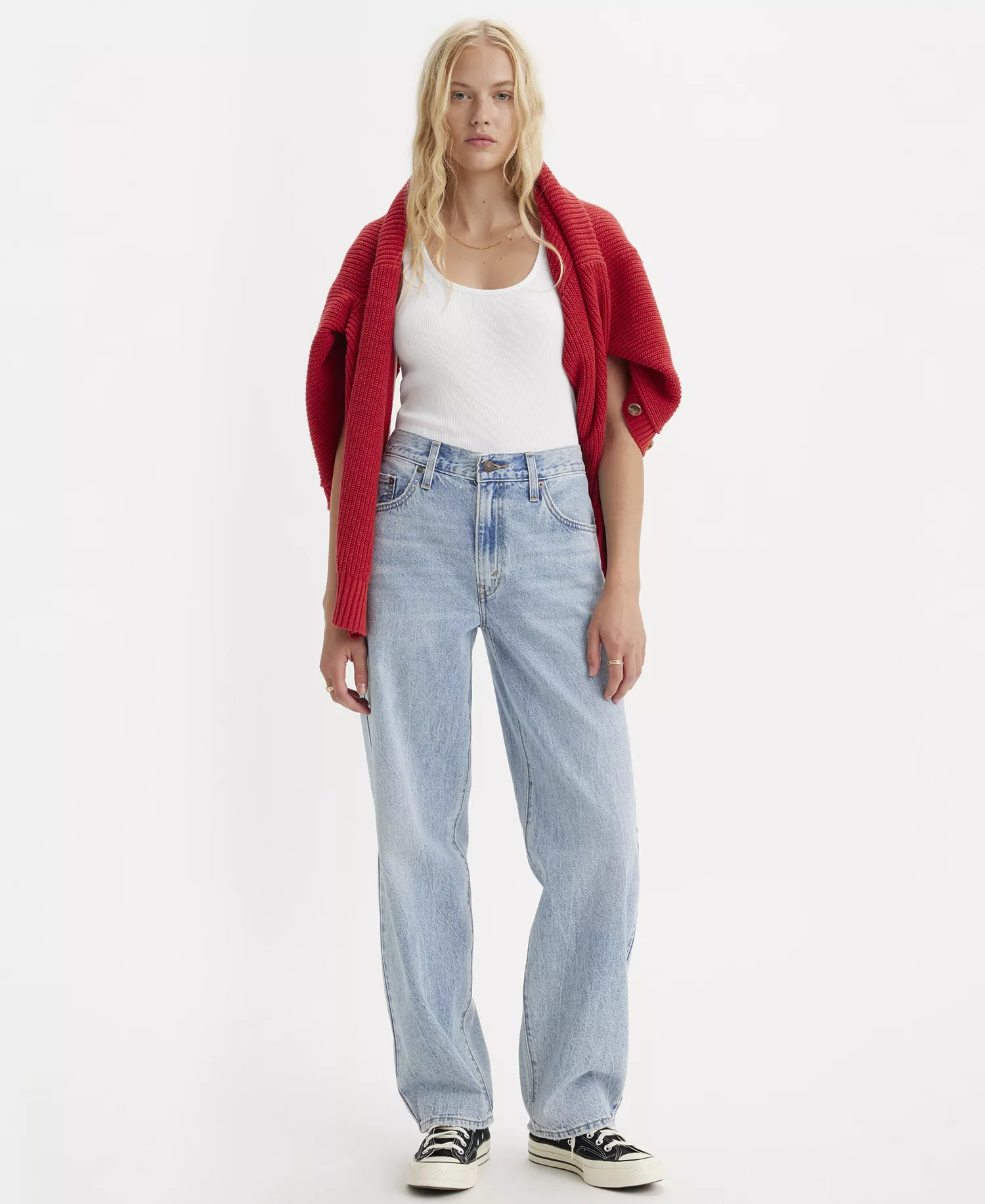 mni-79494359b0e4a696ebe3ca0c4728b057 Premium Women's Mid-Rise Baggy Dad Jeans