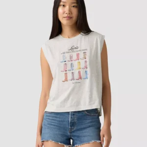 Women's Boxy Crew Neck Tank Top