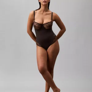 Women's Lace-Trim Shapewear Bodysuit QF8002