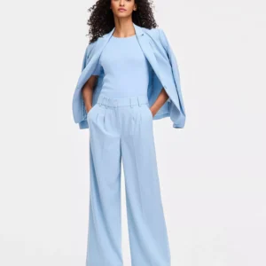 Women's Pleat-Front Wide-Leg Pants