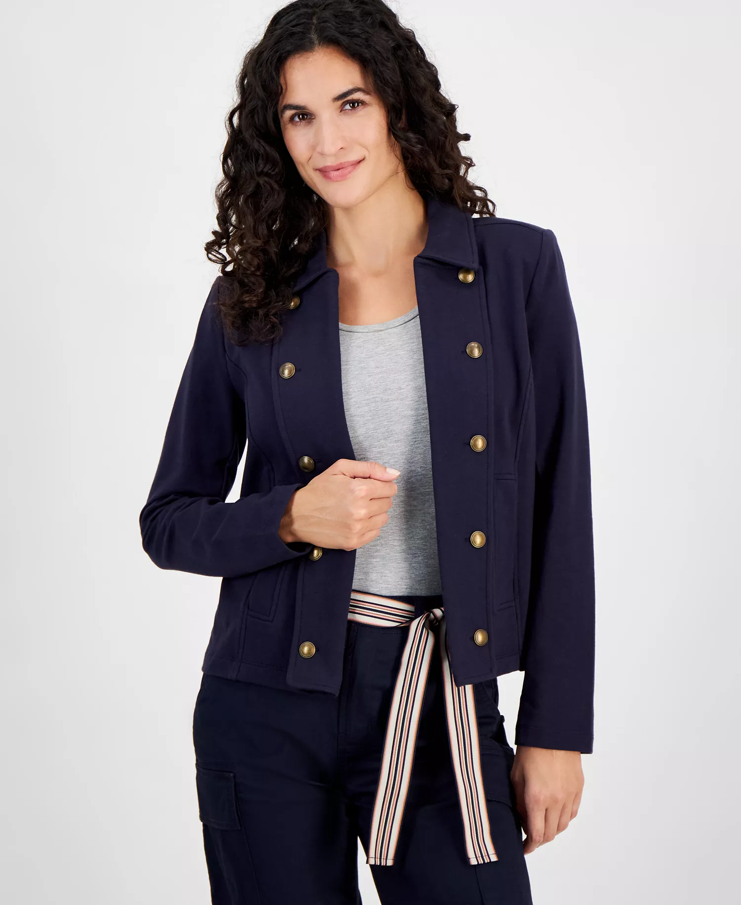 mni-7abaa3708660526a7665d04f071f401b Jeans Women's Open-Front Captain's Jacket, Online Only