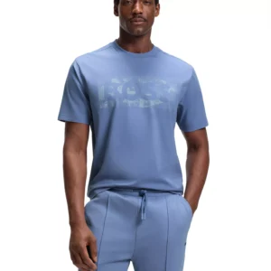 Men's Stretch-Cotton Logo Artwork T-Shirt