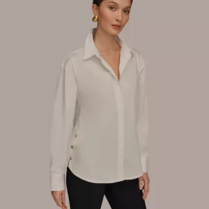 Women's Long-Sleeve Button-Up Shirt