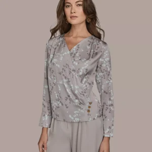 Women's Printed V-Neck Top