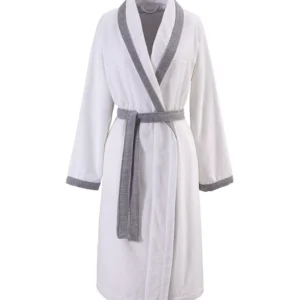 Lord Woman's Cotton Velour Shawl Bathrobe