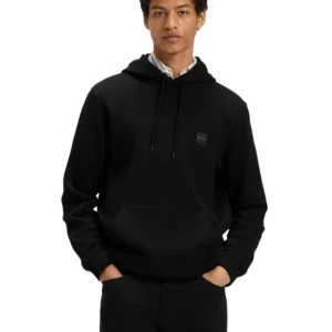 Men's Regular-Fit Cotton Terry Logo Patch Hoodie