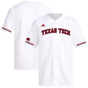 Men's White Texas Tech Red Raiders Replica Baseball Jersey