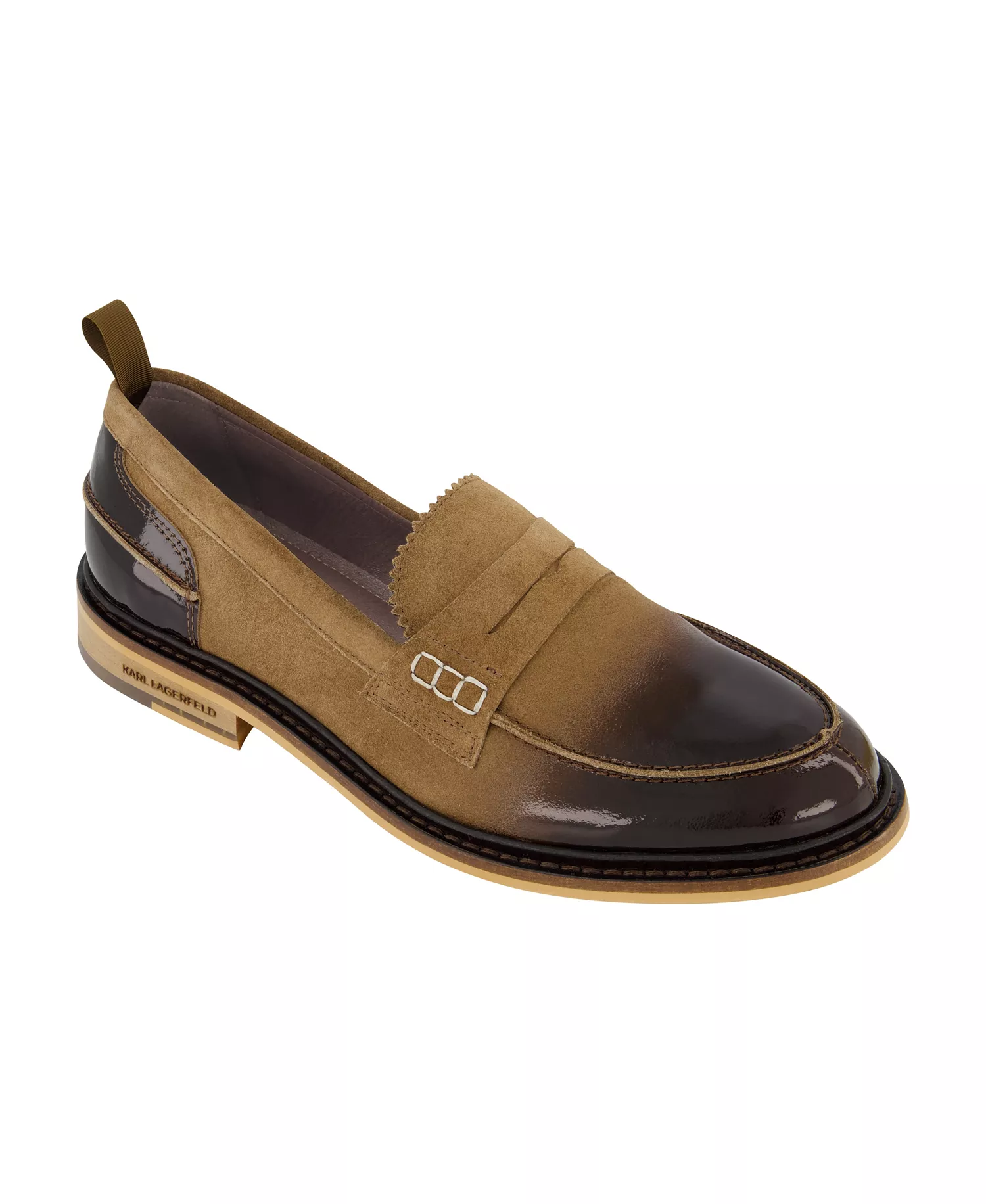 mni-7d4a28b4bb3b51c468140fea1bfcbdab Men's White Label Suede Penny Loafers — изображение 3