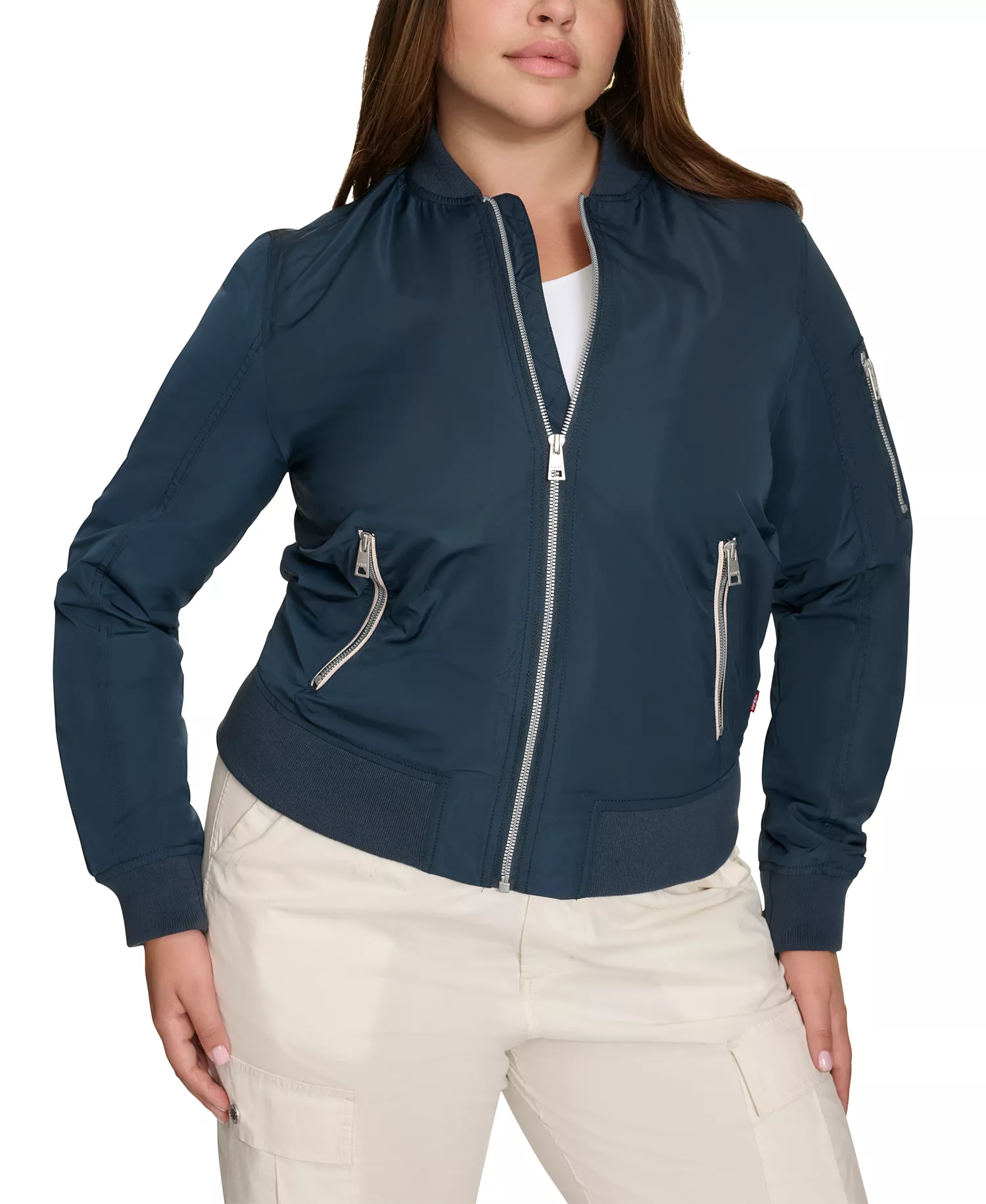 mni-7d9d7b9fd28892601a8f6e83ec6d03f4 Trendy Plus Size Melanie Bomber Jacket — изображение 3
