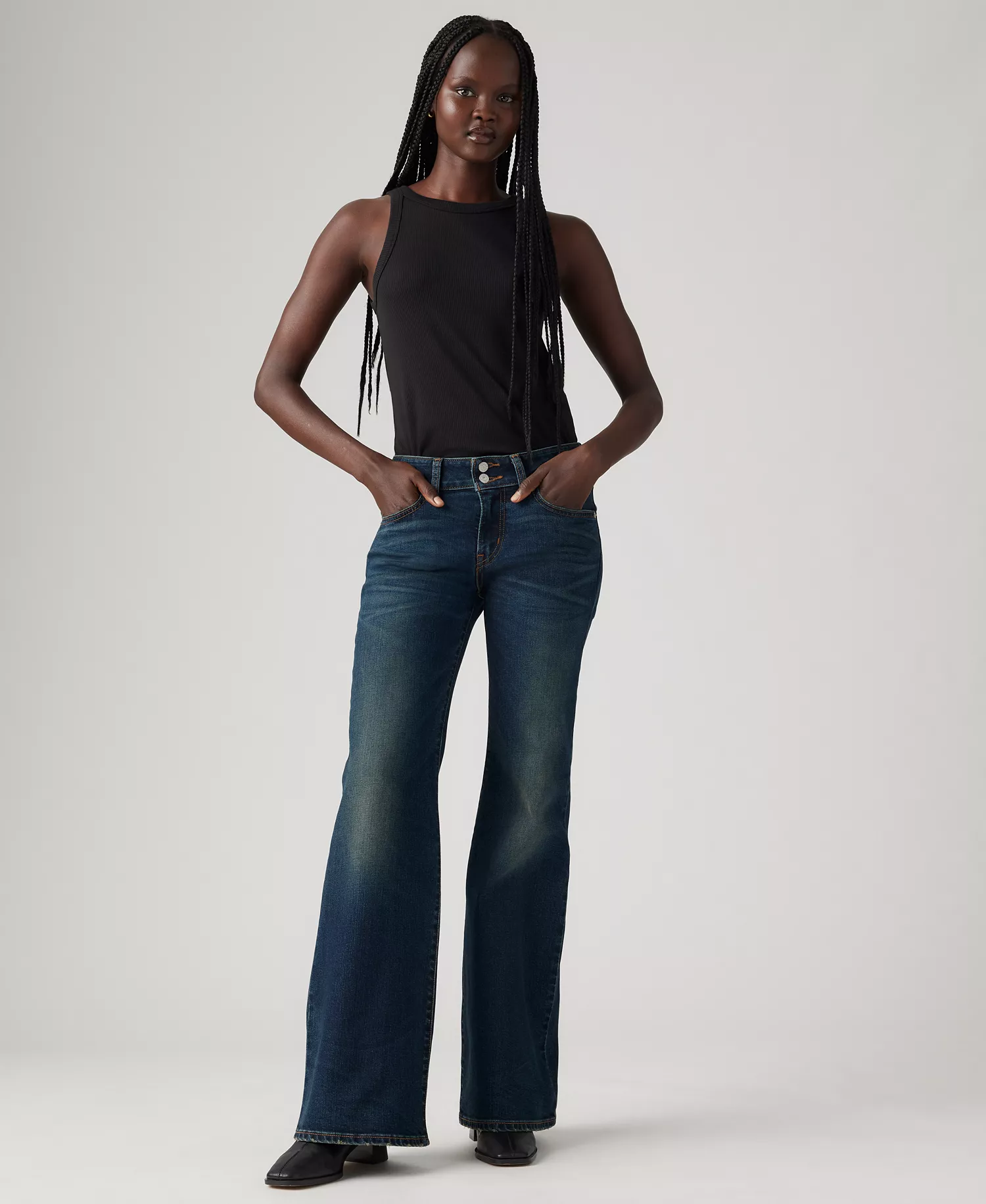 mni-7f3a582049c89bd5a13193eac967e956 Women's Superlow Flare-Leg Jeans 30"