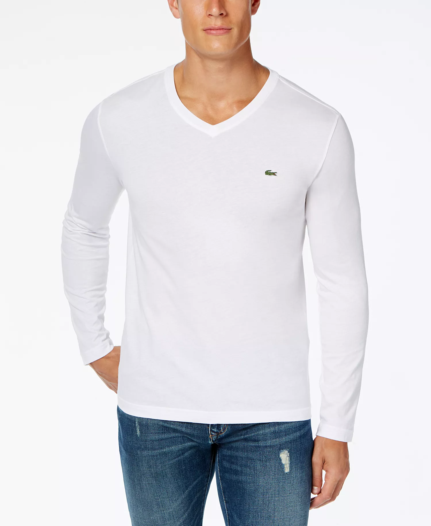 mni-7f78d10b535aa5559da493ff86a45571 Men's V-Neck Casual Long Sleeve Jersey T-Shirt — изображение 3