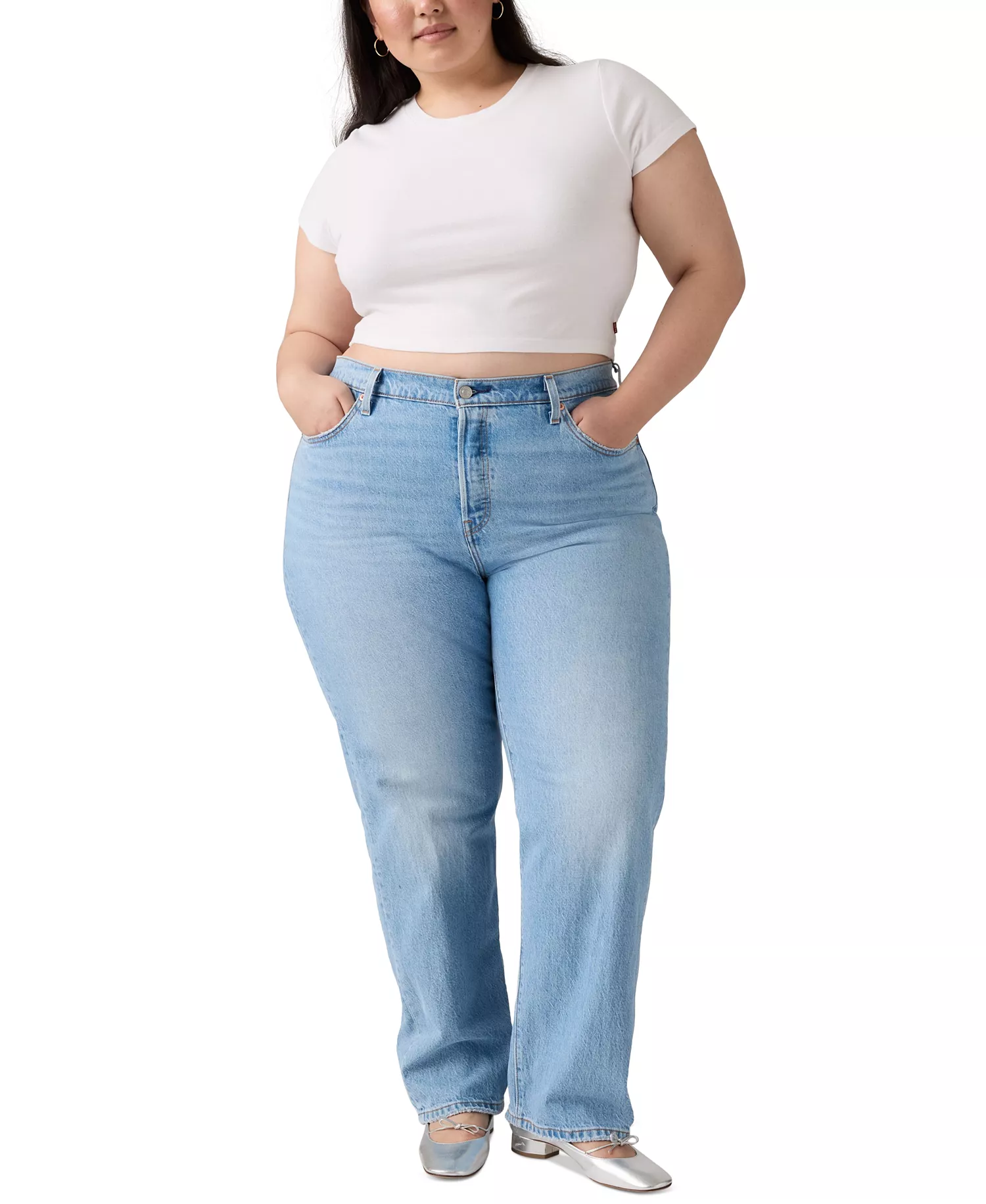 mni-7ff42eaee544089b8f1df795e48cab35 Women's 501 Original-Fit Straight-Leg Jeans — изображение 5