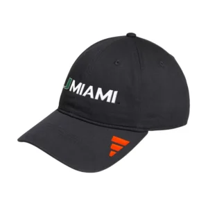 Men's Black Miami Hurricanes Slouch Adjustable Hat