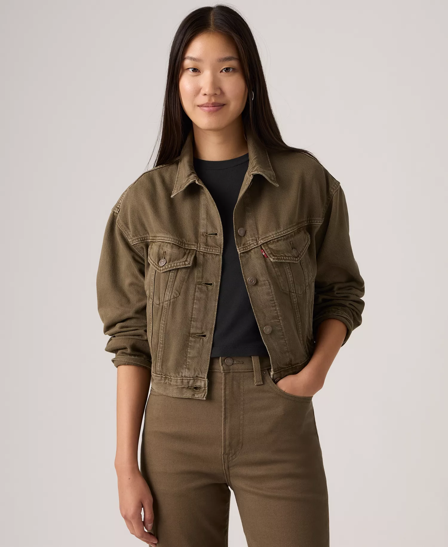 mni-8071c0745e7d02a94311a77364f6a006 Women's Shrunken '90s Trucker Jacket — изображение 4