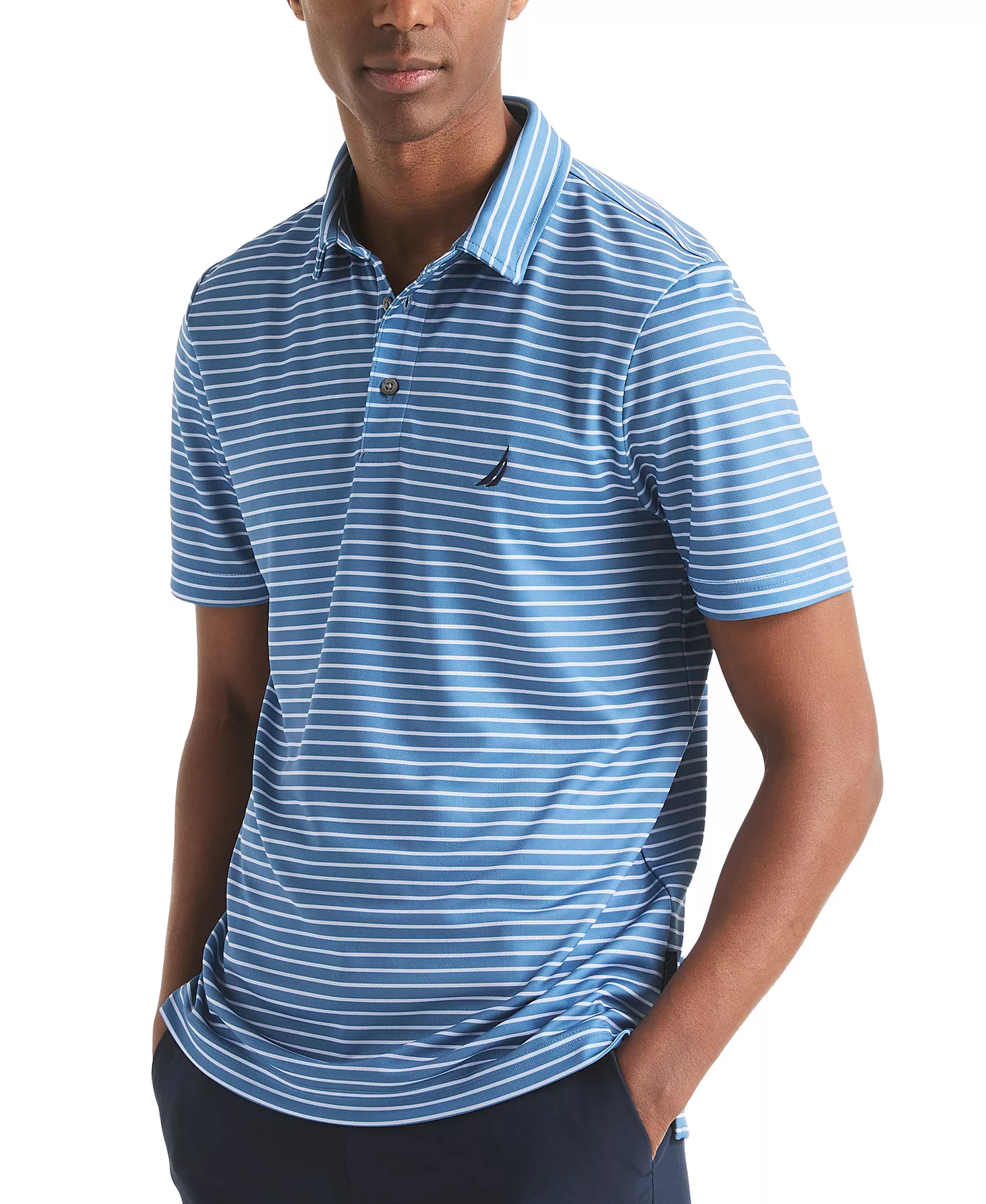 mni-81365d6c3588ed36a21488c0394d1200 Men’s Classic-Fit Stripe Moisture Wicking Performance Golf Polo Shirt — изображение 3