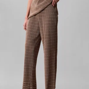 Women's Plisse Print Wide-Leg Pants