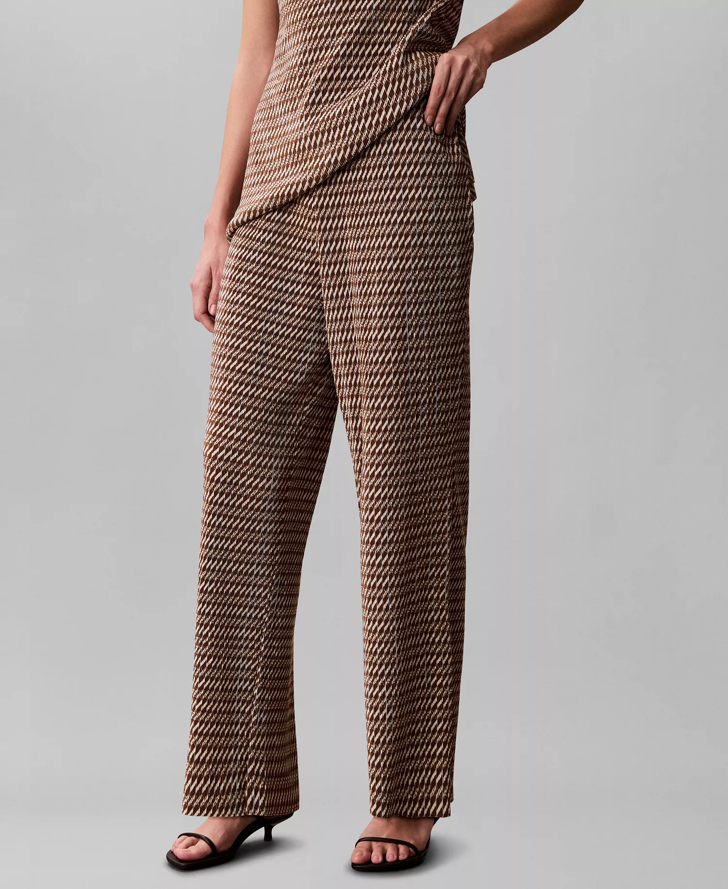 mni-822ccdcb028cab4530c2d9c4a88fc864 Women's Plisse Print Wide-Leg Pants