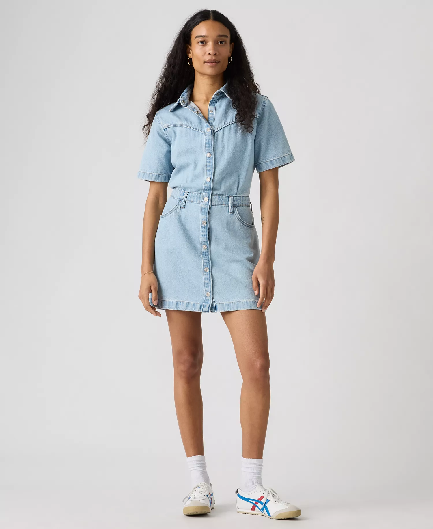 mni-845cb114d004901be244704cbd5a65e6 Premium Women's Short-Sleeve Logan Western Denim Dress — изображение 3
