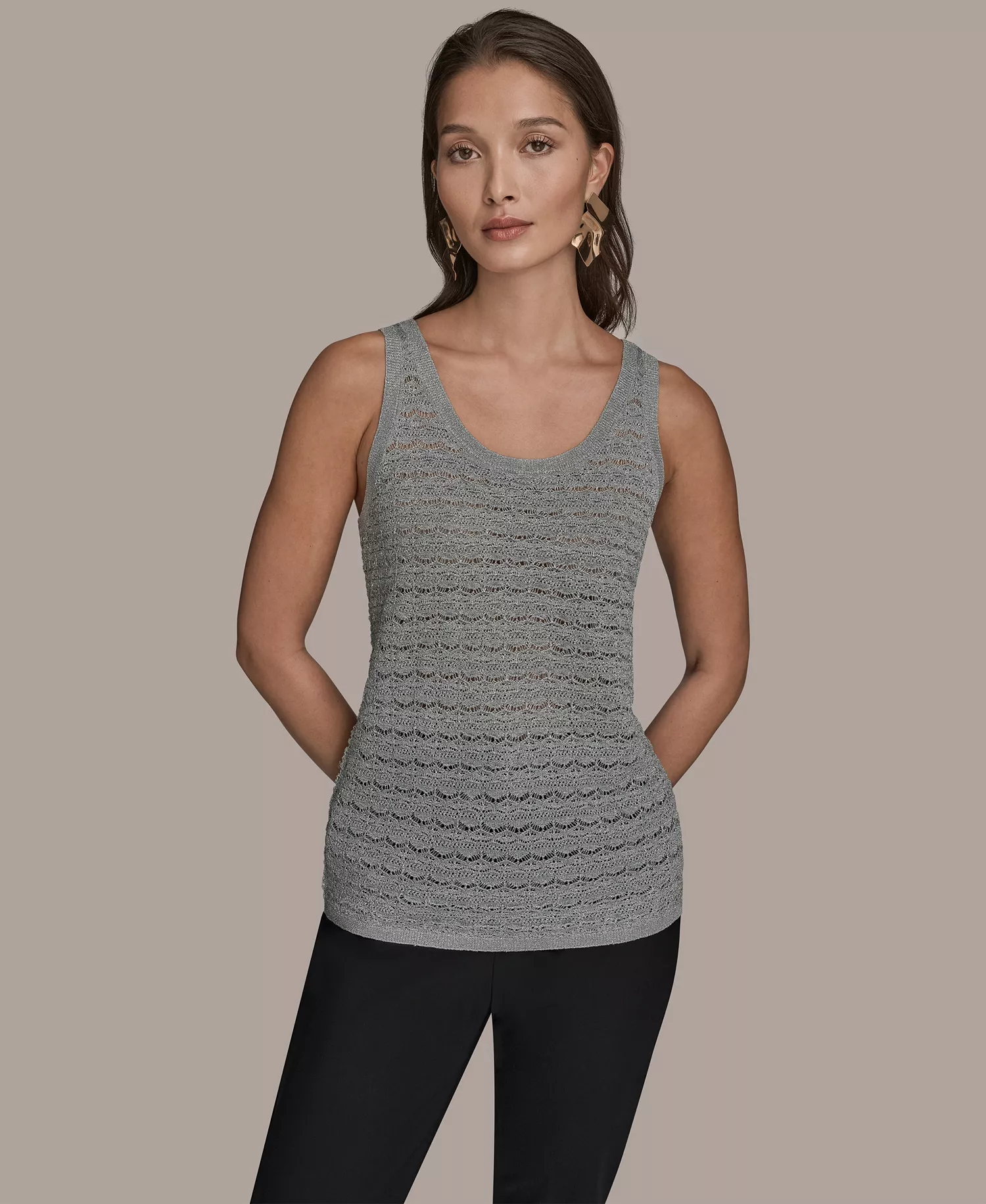 mni-84e2b067bad3658240fc25fb875b4df0 Women's Scoop Neck Tank Sweater