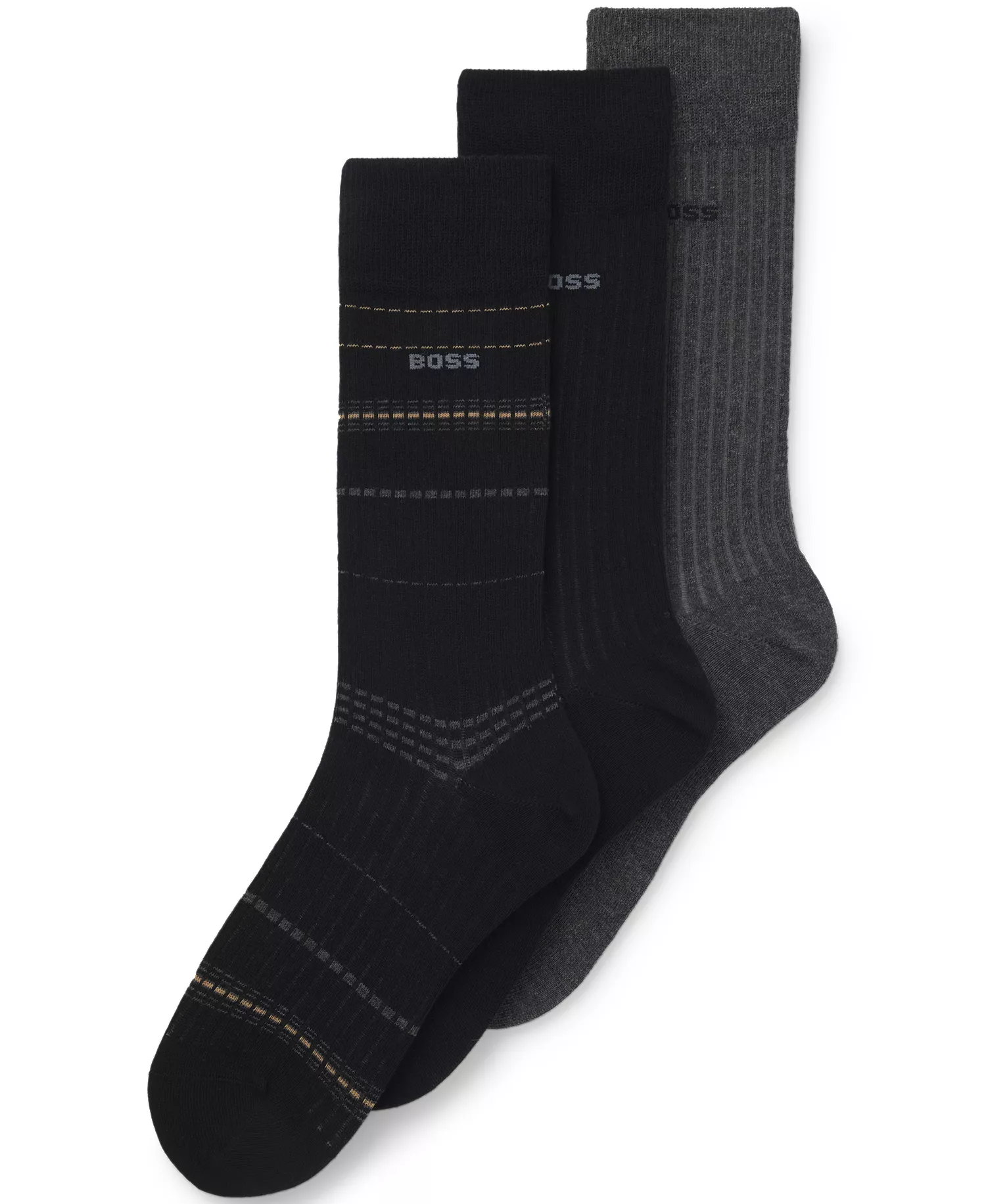 mni-84f1b3aa497ddfda33f9f2e43f824b66 Men's Ribbed Stripe Socks, 3-Pack