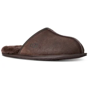Men's Scuff Leather Distressed House Slipper